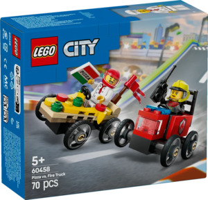 Lego City: Lego City 60458 Pizza Vs Fire Truck Race Car Pack