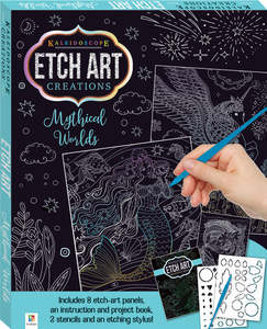 Clearance: Hinkler Kaleidscope Etch Art Creations - Mythical Worlds