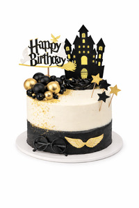 Products: Black & Gold Wizard Birthday Create the Look Cake Kit