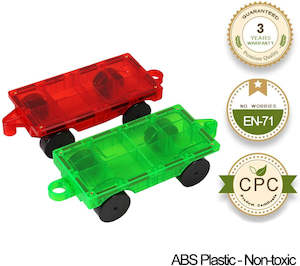 Magnetic Toys: Giromag 2 Pcs Car Magnetic Tiles Building Blocks