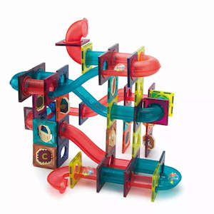 Magnetic Toys: Giromag 110 Pcs Magnetic Tiles Building Blocks Marble Run