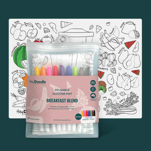 Lunchbox Accessories: HeyDoodle - Breakfast Blend Large Colouring & Doodle Playmat