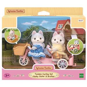 Toys Under 20: Sylvanian Families Tandem Cycling Set-Husky Sister & Brother