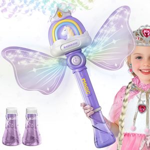 Bath Toys: Bubble Wands for Girls， Kids Bubble Machine LED Light Princess Toys