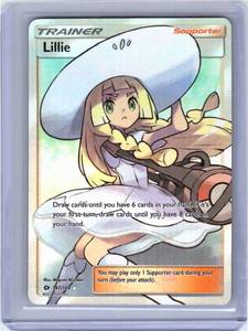 Toys Under 60: Pokemon Single Lillie (Full Art) Sun & Moon Base Set Ultra Rare 147