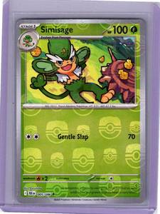 Toys Under 40: Pokemon Single Simisage (Master Ball Pattern) Black Bolt Uncommon 005/086