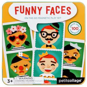 Educational Games: Petit Collage: Magnetic Play Set - Funny Faces