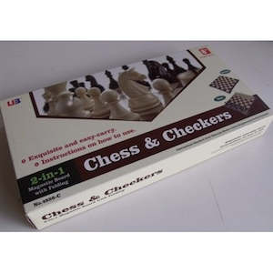 Board Games: Magnetic Chess & Checkers (2 in 1)