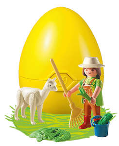 Building Construction Toys: Playmobil: Zookeeper with Alpaca (4944)