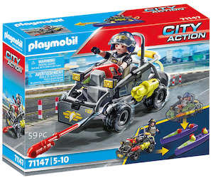 Building Construction Toys: Playmobil: Tactical Unit - Multi Terrains Quad (71147)