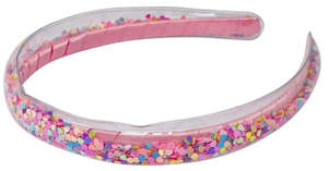 Pink Poppy: Rainbow Hearts Glitter - Headband