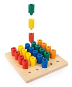 Wooden Toys: Hape: Little Room - Build Up Peg Board
