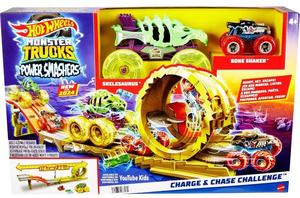Vehicles Remote Control: Hot Wheels: Monster Trucks Power Smashers Charge & Chase - Track Set