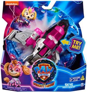 Action Figures Figurines: Paw Patrol: Mighty Movie - Skye's Mighty Fighter Jet