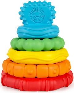 Baby Einstein: Baby Einstein: Stack & Teethe Multi-Textured Teether Toy
