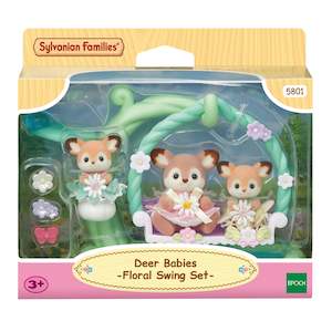 Sylvanian Families: Sylvanian Families Deer Babies Floral Swing Set