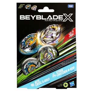 Beyblade: Beyblade X Bite Croc 3-60LF and Sting Unicorn 4-60P Top Dual Pack Set