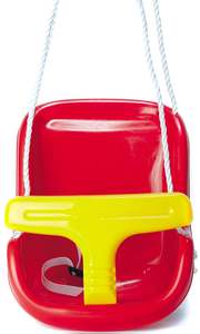 Playworld: Playworld Plastic Baby Swing With Safety Bar Red/Yellow