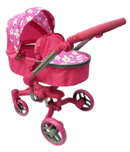 Playworld: Playworld 2-In-1 Dolls Deluxe Pram