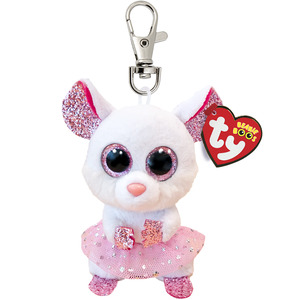 Ty Beanie Boo Clip - Nina White Ballerina Mouse