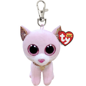 Ty Beanie: Ty Beanie Boo Clip - Fiona Pink Cat