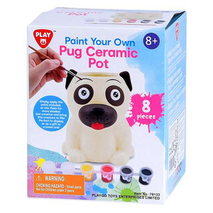 Playgo: Playgo Toys Ent. Ltd. Paint Your Own Pug Ceramic Pot