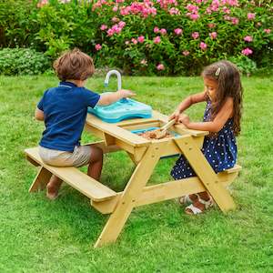 Products: TP617 Wooden Splash & Play Picnic Bench with Basin & Tap - BLACK FRIDAY SPECIAL 40% Off