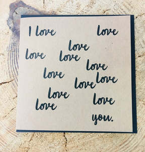 Romance Anniversary: I Love Love Love you Gift Card