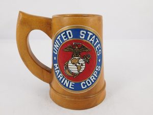 Products: United States Marine Corps Wooden Tankard