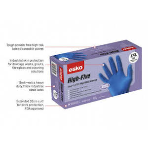 High Five High Risk Disposable Latex Gloves 50pk