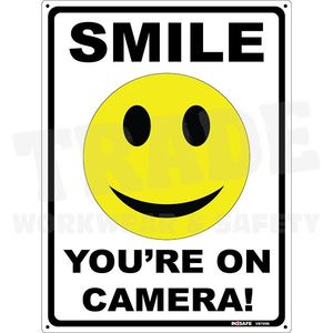 Products: Smile You're on Camera Sign