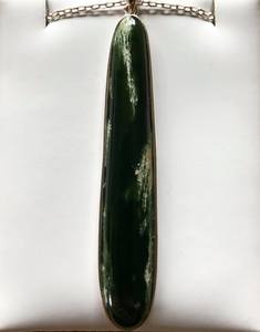 Stirling Silver Necklace - Traditional Jade