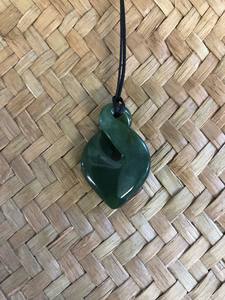 Twist Pendant - Traditional Jade