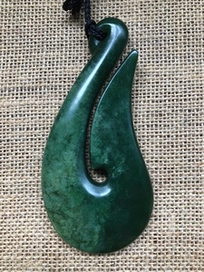 Hei Matau (Fish Hook) - Traditional Jade