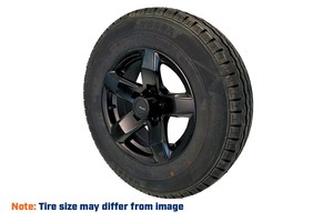 Alloy Rim/tyre, 195R14C, XENITH BLACK