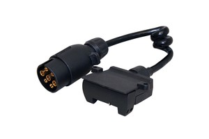 Plug adaptor, round (car) to flat (trailer)
