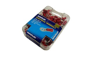 3mm Wire - Ring Terminal, Red (100 pk)