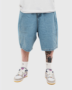 2 For 1 Deal: Butter Goods Lock Denim Shorts - Light Indigo
