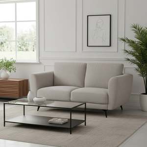 Rivel Chenille 2 Seater Sofa - Beige