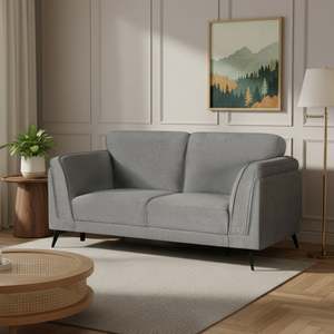 Brulo Linen 2 Seater Sofa - Grey