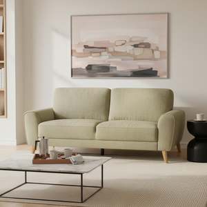 3 Seater Sofas: Suki Linen 3 Seater Sofa - Beige