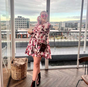 Pink: AJE - WILDERNESS SMOCK DRESS - 10