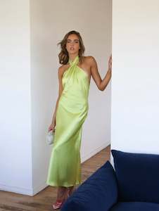 Green: YLD - LIME CROSSOVER MAXI DRESS - 8
