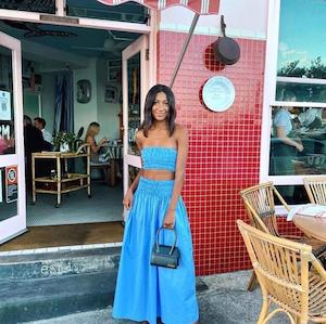 8: MATTEAU - SHIRRED TOP AND SKIRT - 10