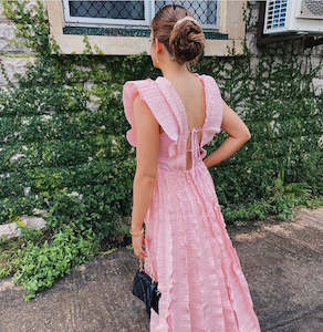 Pink: AJE - HYBRID MIDI DRESS - 10