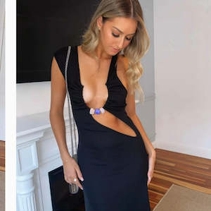 Christopher Esber: CHRISTOPHER ESBER - QUARTZ SPLIT RUCHED TANK MIDI DRESS - 8