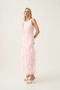 Ball Dresses: AJE - ELATIONS KNIT MAXI PINK - S