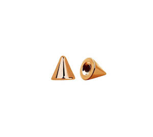316L Surgical Steel: Rose Gold Threaded Spike 16 Gauge - RG-ST-CONE