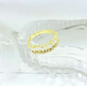 925 Sterling Silver Gold-Plated/Silver (Your Choice) Jewelled Ring - SS718/A