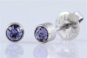 **At Home Piercing Cartridge** Surgical Steel 3mm, Tanzanite (1 pair) - 21-306